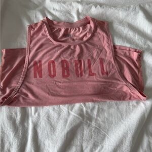 NoBull Cropped Muscle tank in pink; size small
